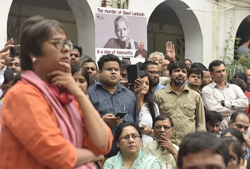 Protests following the murder of journalist Gauri Lankesh